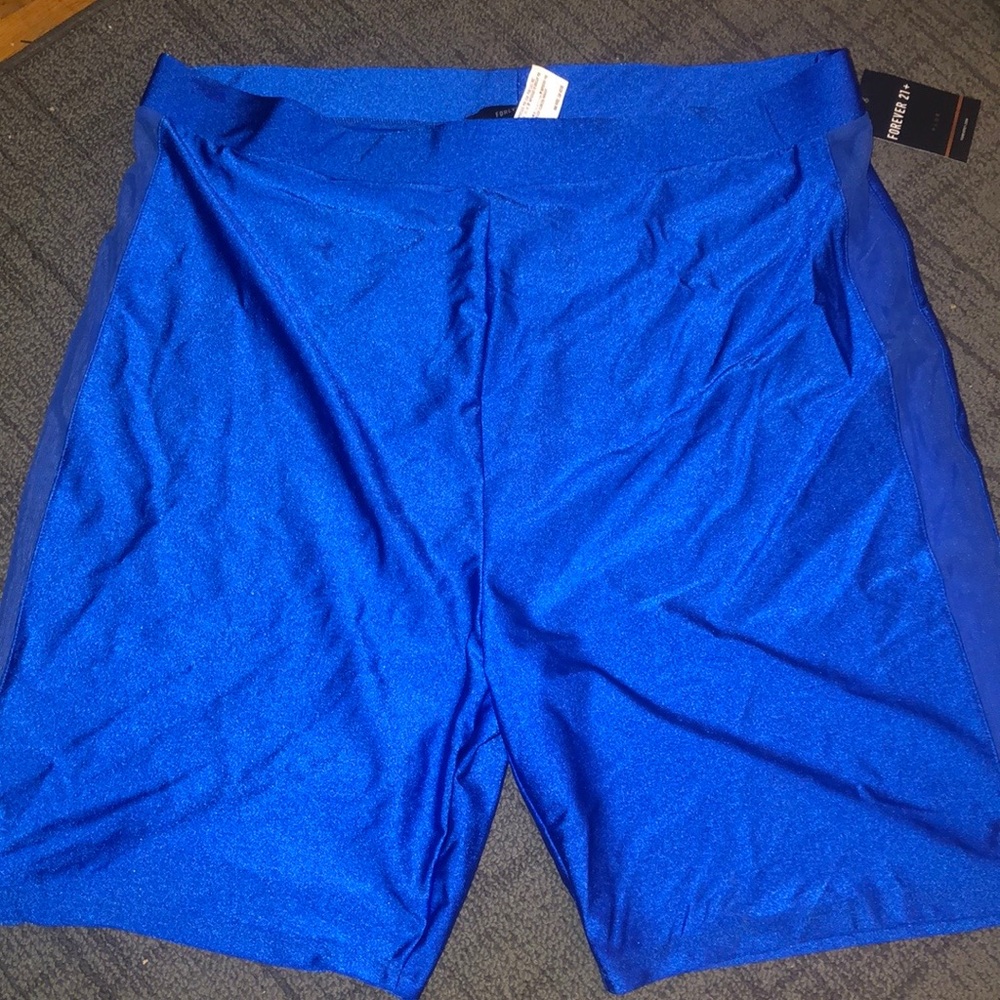 Forever 21 blue biker shorts